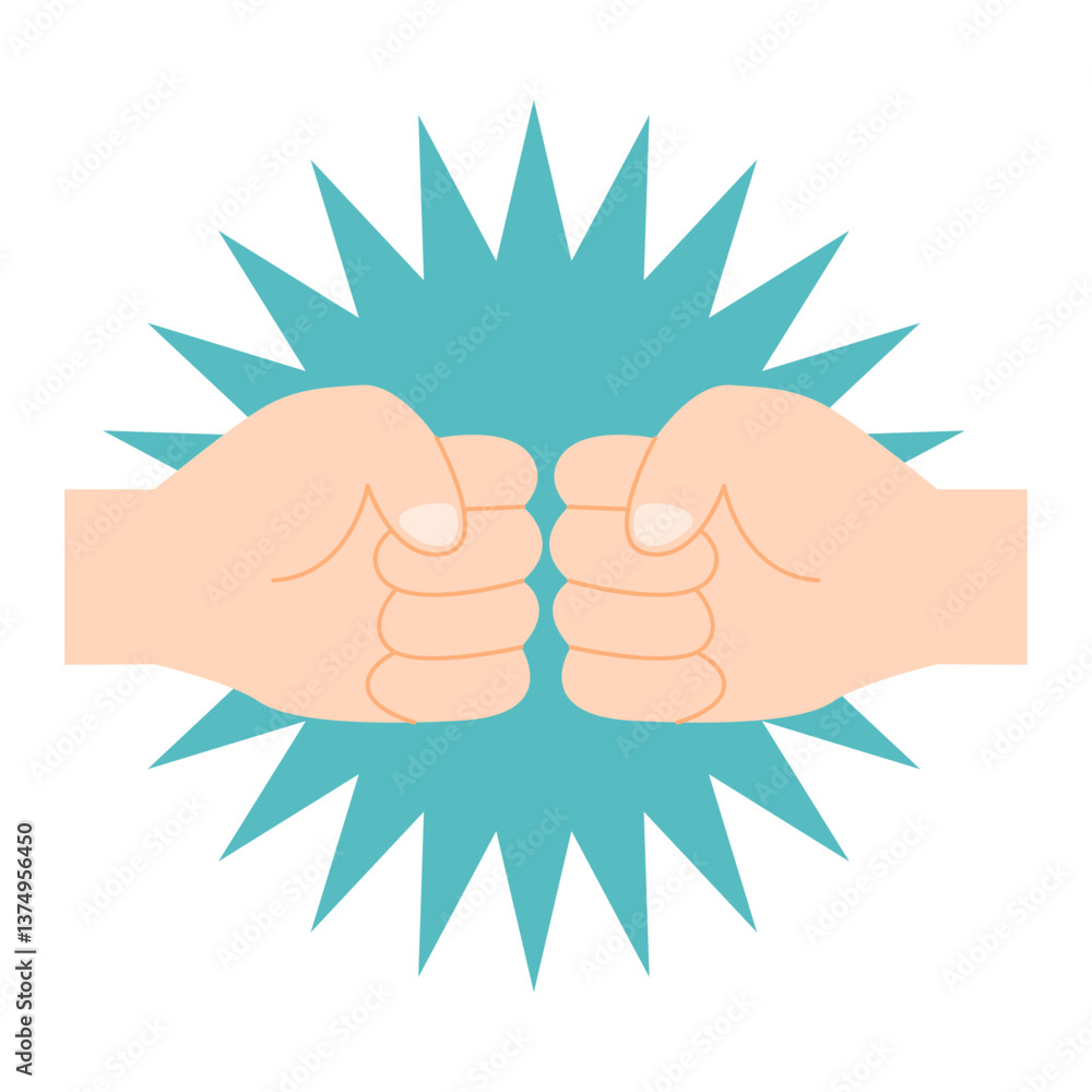 Fist Bump Illustration Fist Bump Illustration