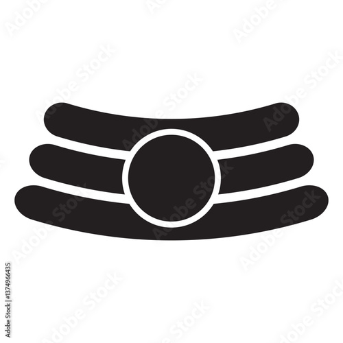 shiva Mahadev tilak icon on white background.