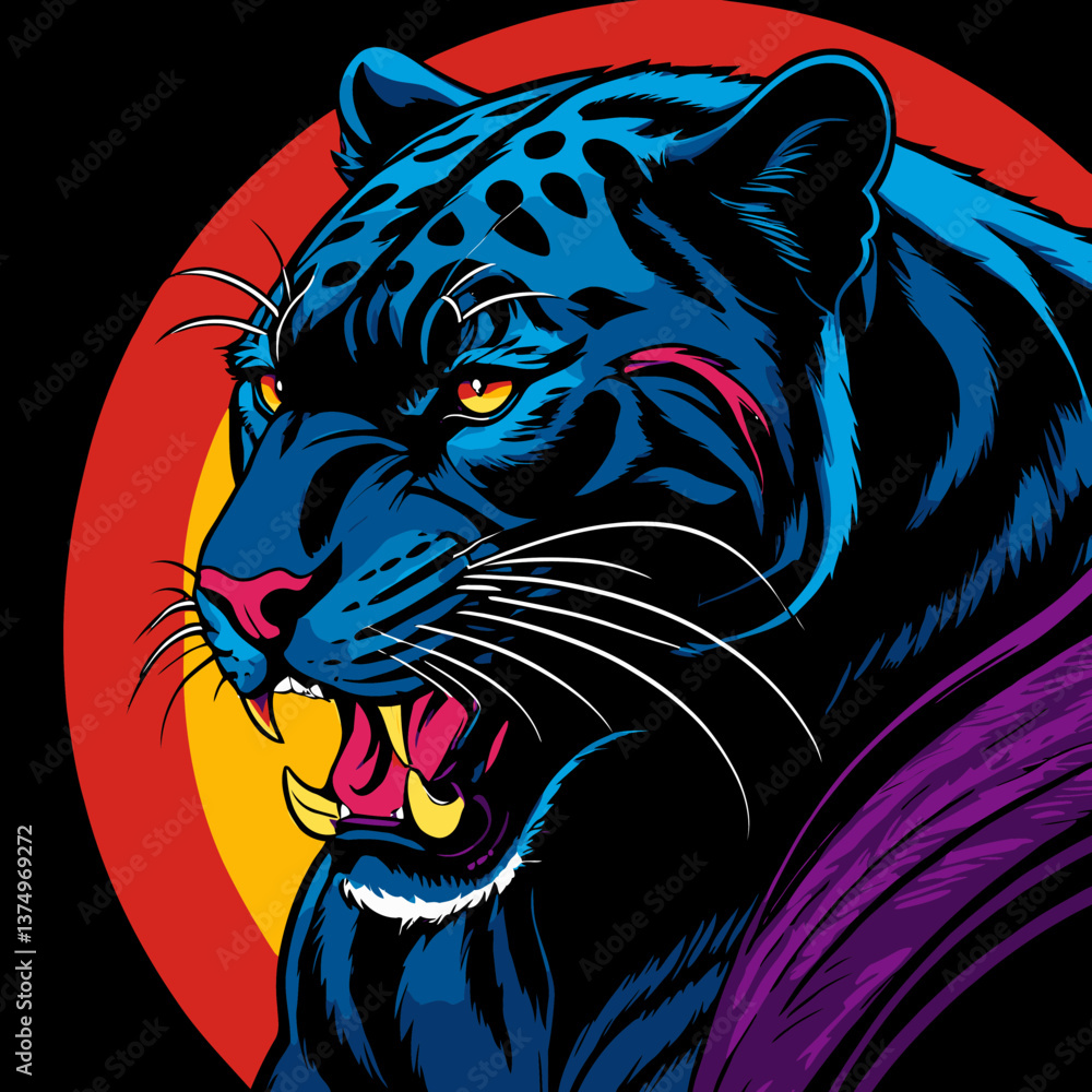 Fototapeta premium panther vector for design needs