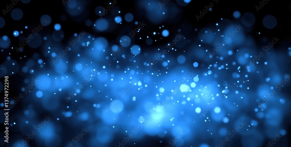 Obraz premium Abstract Blue Light Particles Background
