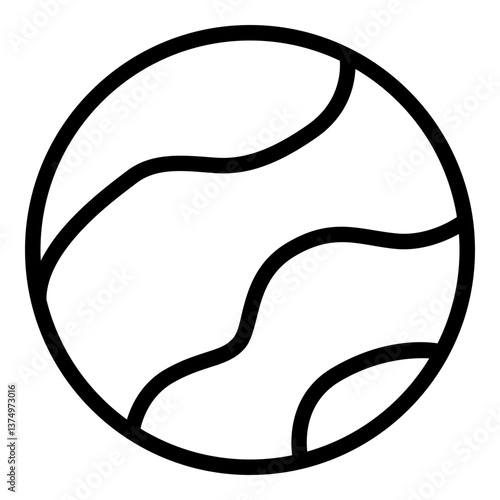 Pluto icon. Vector line icon