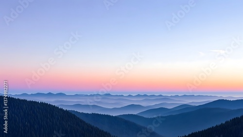 Soft Pastel Gradient - Peaceful Sunset Over Sea