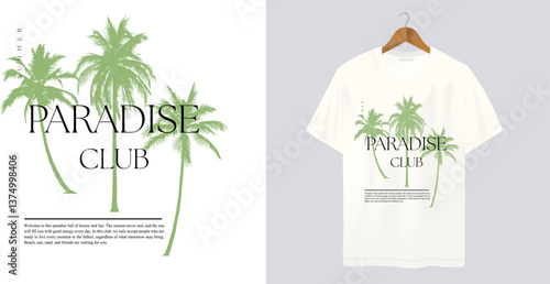 Men's t-shirt mockup with print