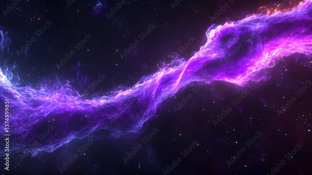 Fototapeta premium Cosmic Nebula Flowing Through Space
