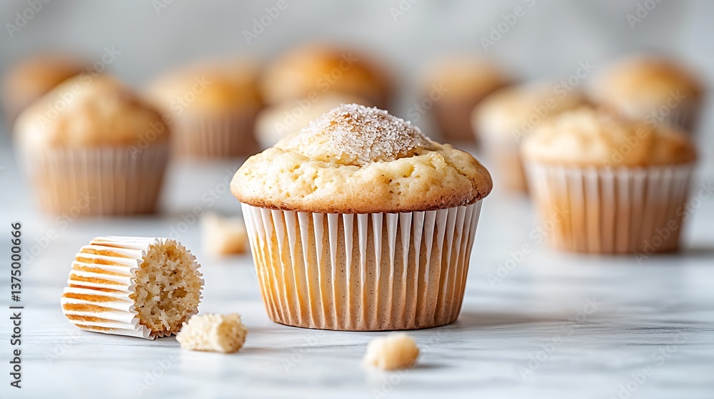 Delicious muffins on a marble surface Delicious muffins on a marble surface