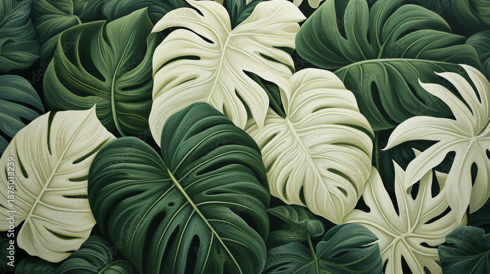 custom made wallpaper toronto digitalastarte.ai: Ivory Florals on Emerald Green Canvas	