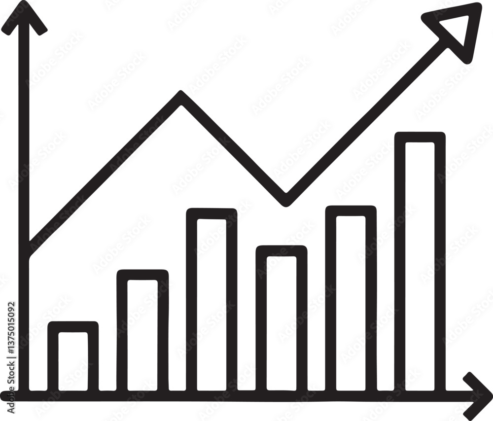 Simple profits graph chart increasing vector icon in flat filled and outline stroke line art. Simple profits graph chart increasing vector icon in flat filled and outline stroke line art.
