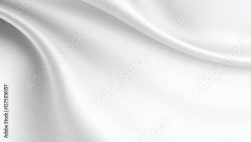 Elegant Flowing White Silk Background