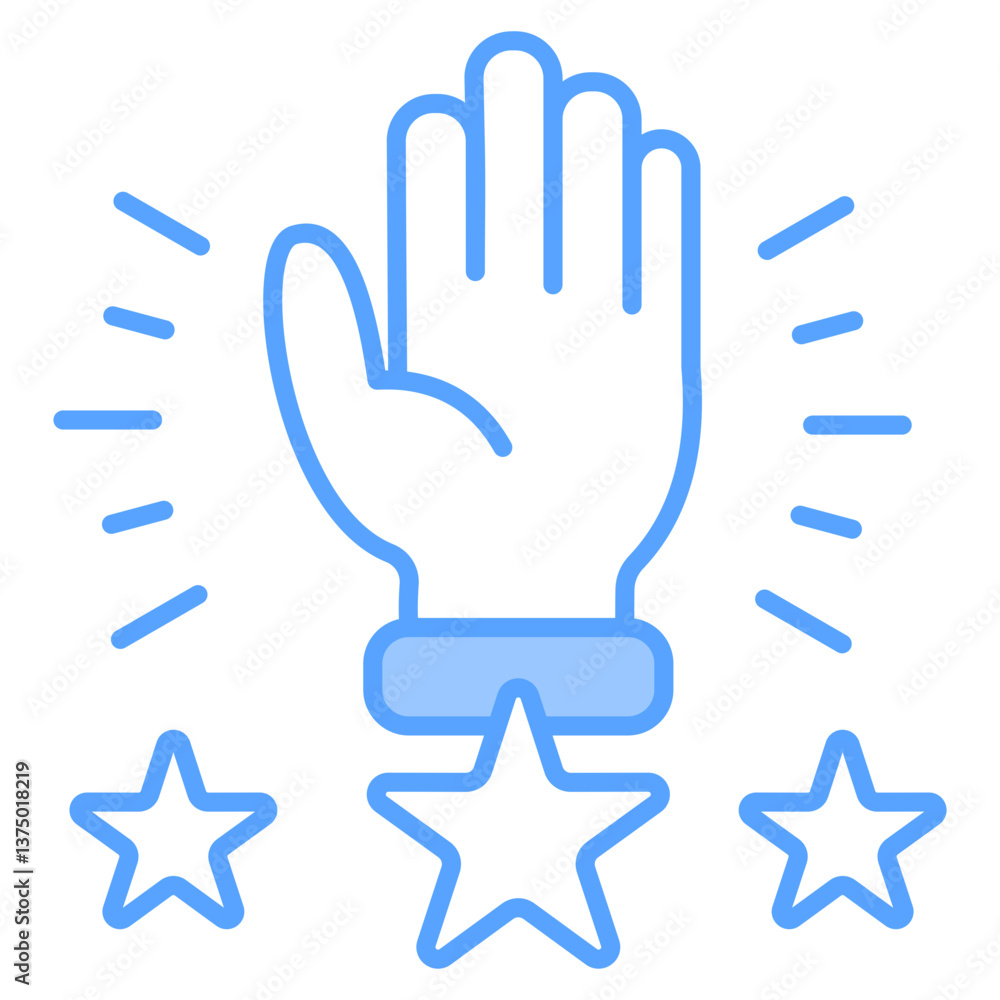 Obraz premium Accountable Blue Icon