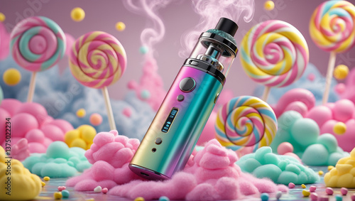 Whimsical Candy-Themed Vape with Playful Colors