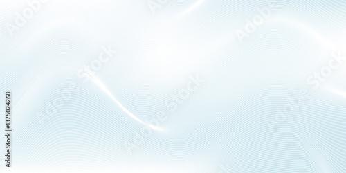 Dot white blue wave pattern screen gradient bright texture background. Abstract technology big data digital background. 3d rendering.
