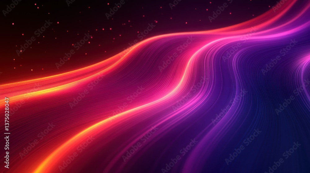 Obraz premium Abstract vibrant flowing lines (1)