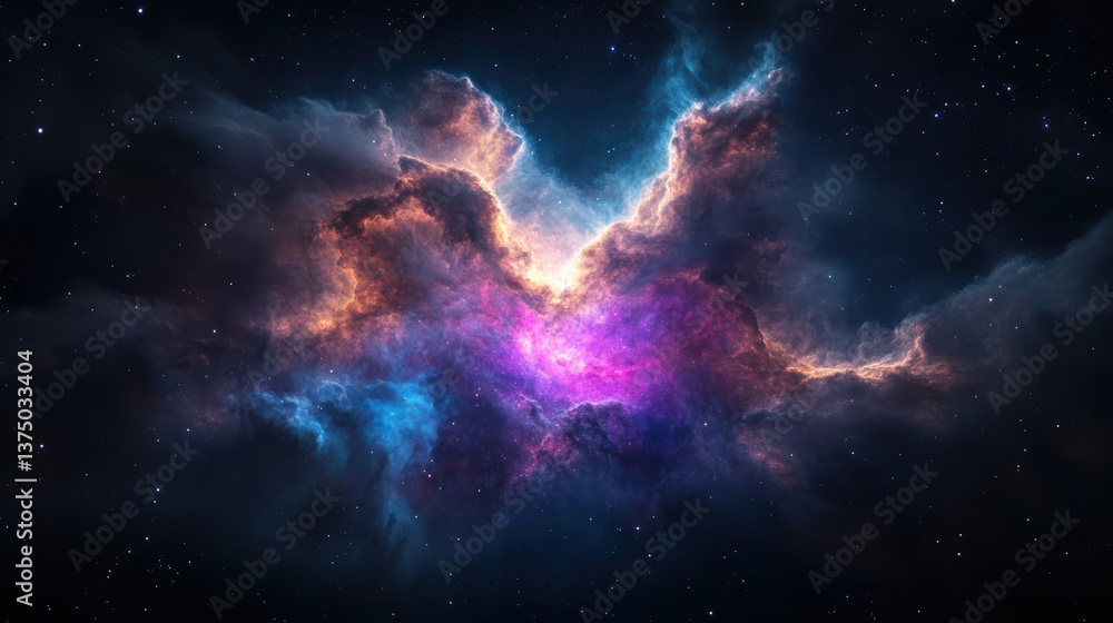 vibrant deep space photograph of colorful nebula showcasing swirling clouds of gas and stars vibrant deep space photograph of colorful nebula showcasing swirling clouds of gas and stars