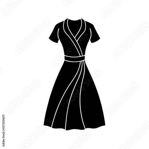 elegant dress on white background