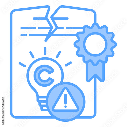 Infringement Blue Colour Icon