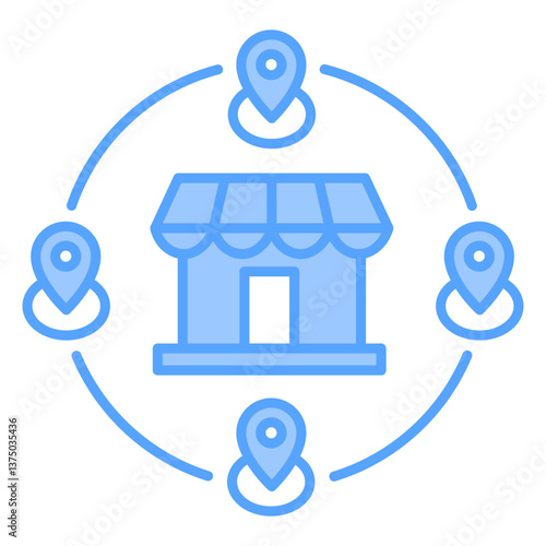 Franchise Blue Colour Icon