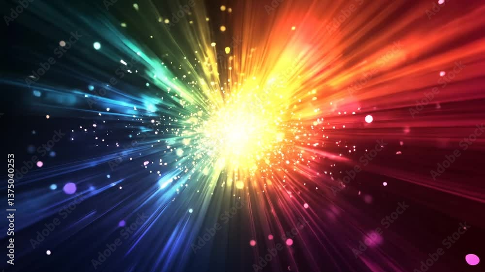 Radiant Spectrum Burst: Abstract Light Explosion Radiant Spectrum Burst: Abstract Light Explosion