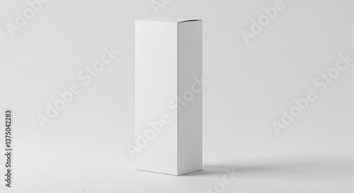 White Product Box Minimalist Packaging Design. AI Generated