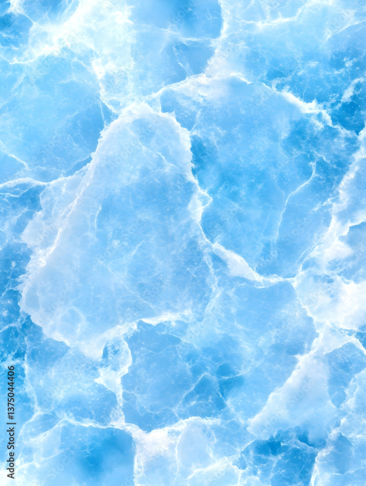 Obraz premium Abstract light blue marble texture . AI generative