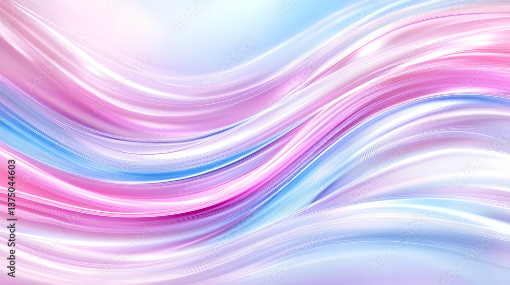 Obraz premium Abstract pastel pink and blue wave background