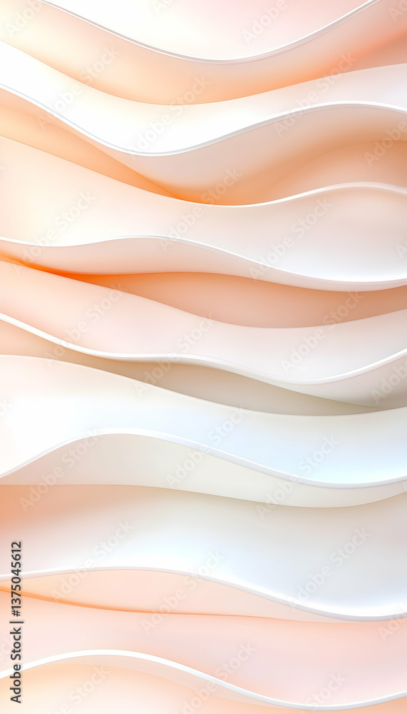 Obraz premium Abstract wavy pastel background . AI generative