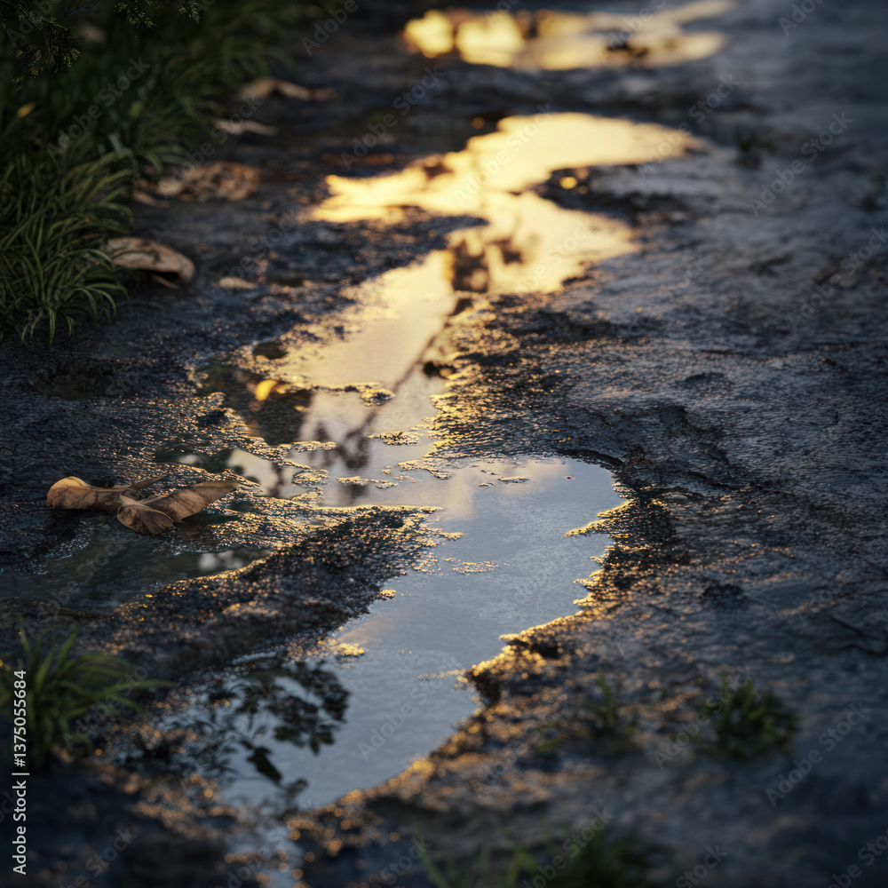 Obraz premium autumn leaves on the road