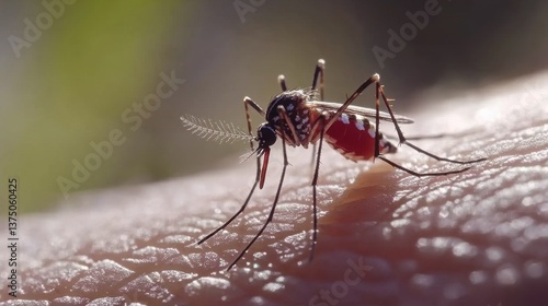 Wallpaper Mural A mosquito is on a person's arm Torontodigital.ca