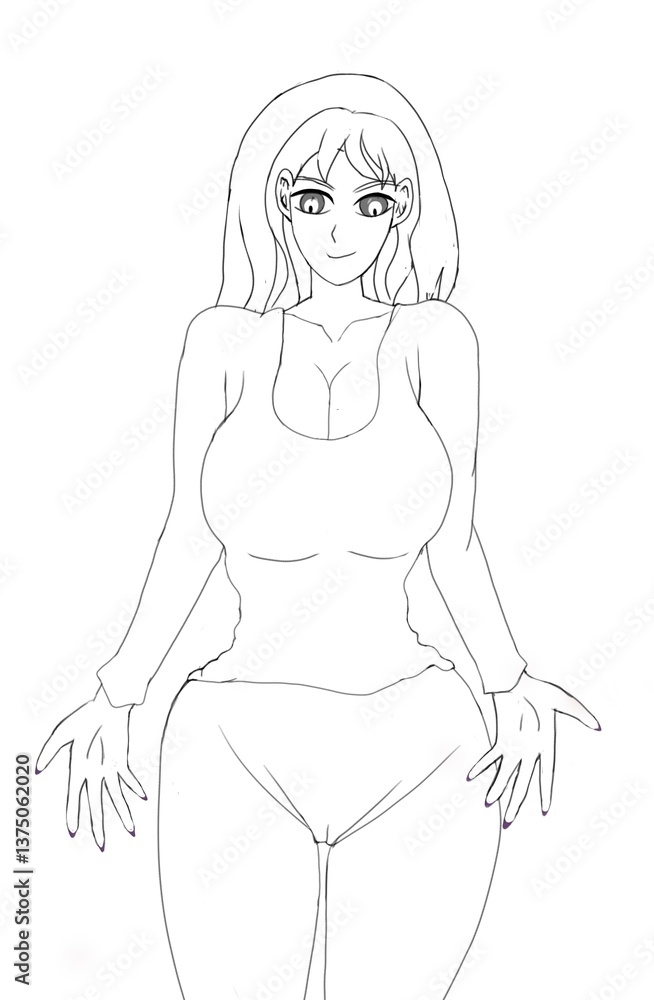 Illustration of a Happy girl Illustration of a Happy girl