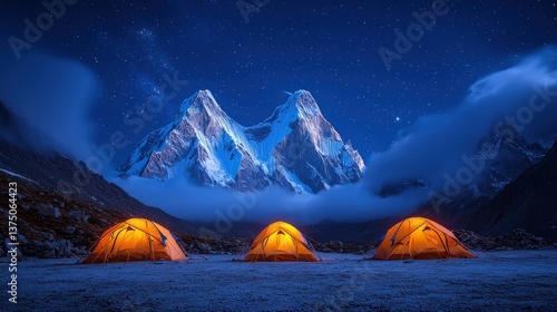 Night Camping Under Himalayan Stars