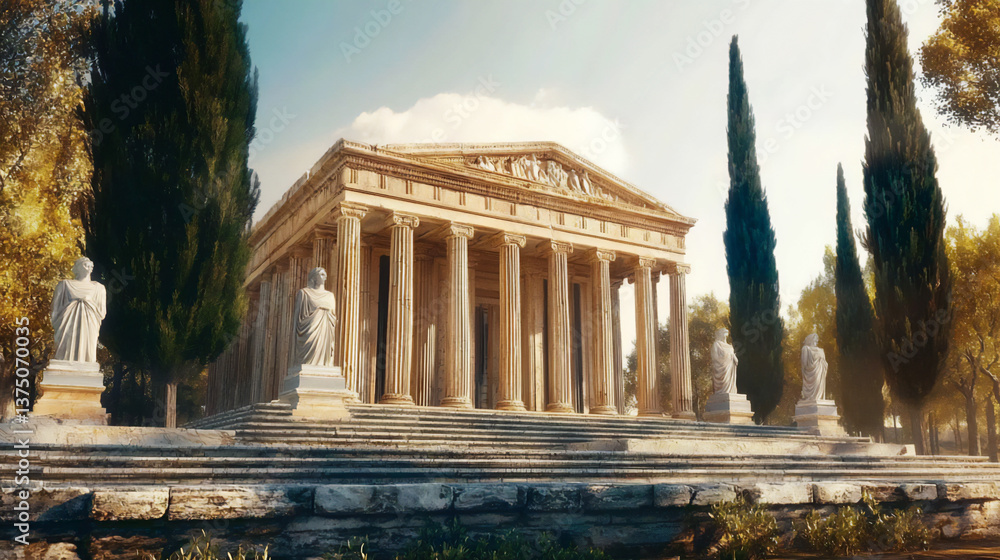 Obraz premium greek temple with tall columns