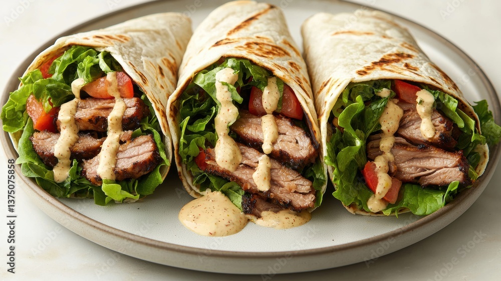 Delicious Grilled Steak & Salad Wraps Delicious Grilled Steak & Salad Wraps