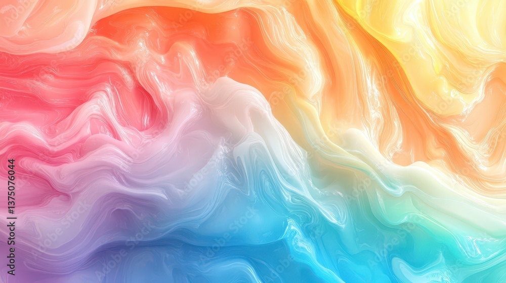 Obraz premium Vibrant Rainbow Swirl Abstract Background Texture Design for Website Banner or Wallpaper
