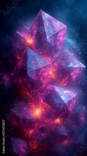 Purple abstract surface with triangular pyramids. Dark purple vector abstract polygonal pattern. Abstract pyramids on geometric. Abstract image displaying colorful translucent geometric pyramid shapes