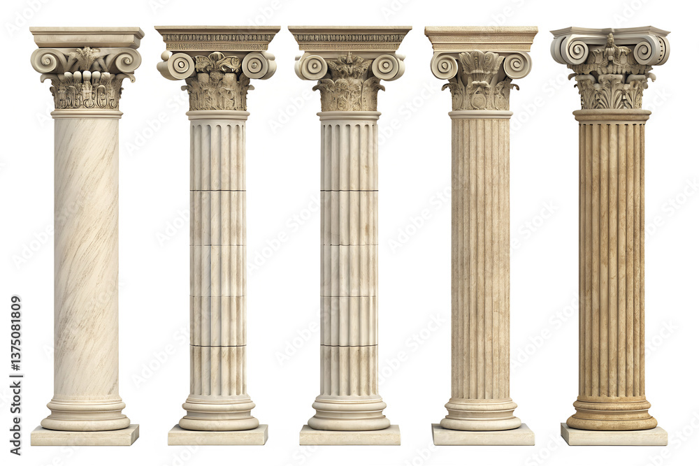 Ancient Greek Column in Classic Architecture Style Ancient Greek Column in Classic Architecture Style