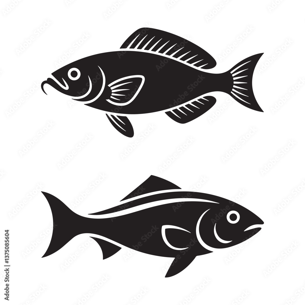 Fototapeta premium set of fish