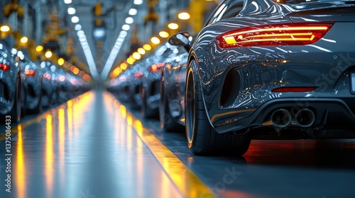 Wallpaper Mural Assembly Line: Luxury Car Manufacturing Process Torontodigital.ca