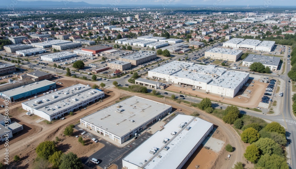 Fototapeta premium This industry encompasses the planning, design, construction, and maintenance of buildings, infrastructure