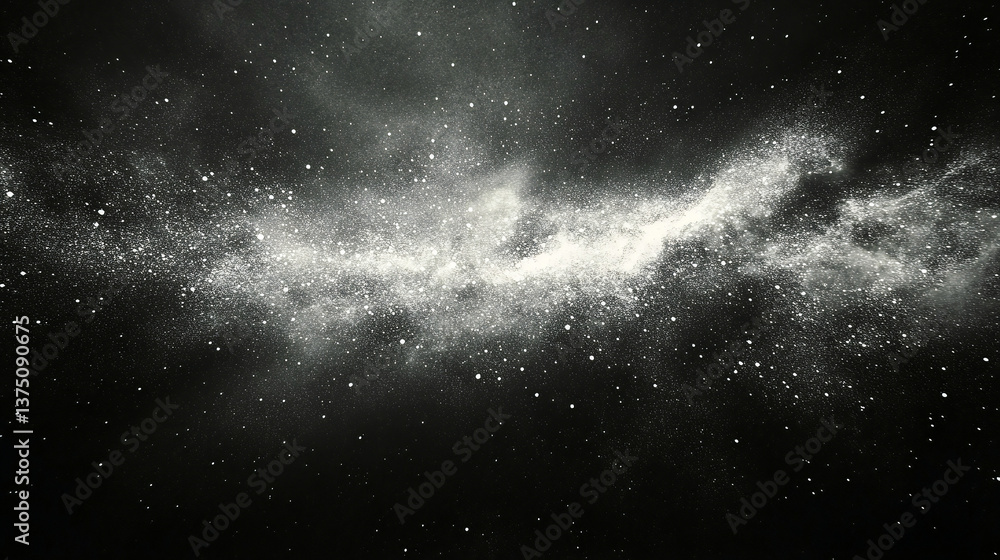 Fototapeta premium Designed film texture background with heavy grain, dust and a light leak Real Lens Flare Shot in Studio over Black Background. Easy to add as Overlay or Screen Filter over Photos overlay