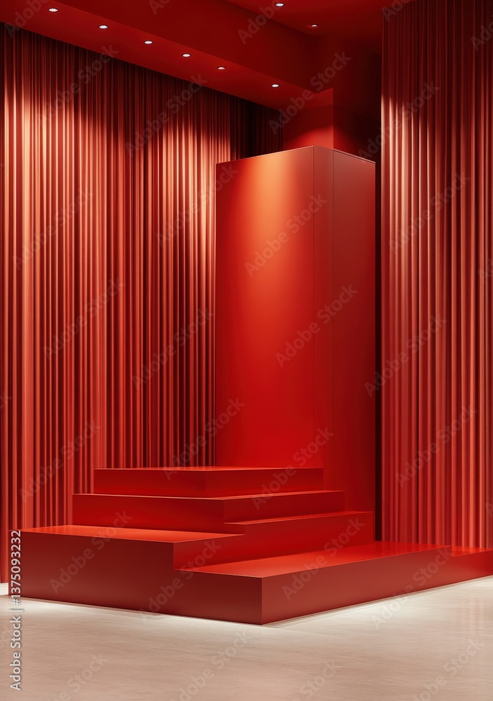 Red Minimalist Showcase Platform