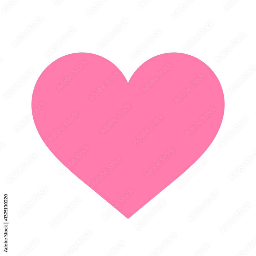 Minimal heart icon, vector illustration, pink Minimal heart icon, vector illustration, pink