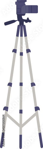 Digital camera on tripod vector illustration