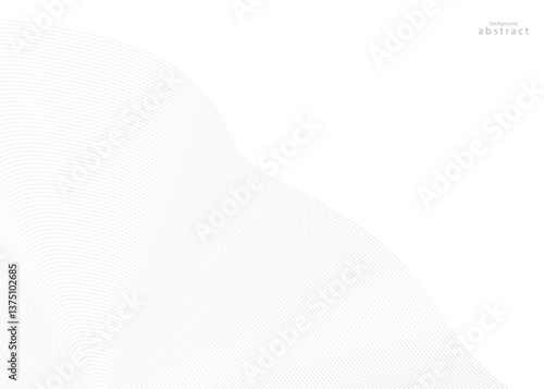 Abstract wave element for design. Curved wavy line smooth stripe. Modern pattern, technology, digital, science