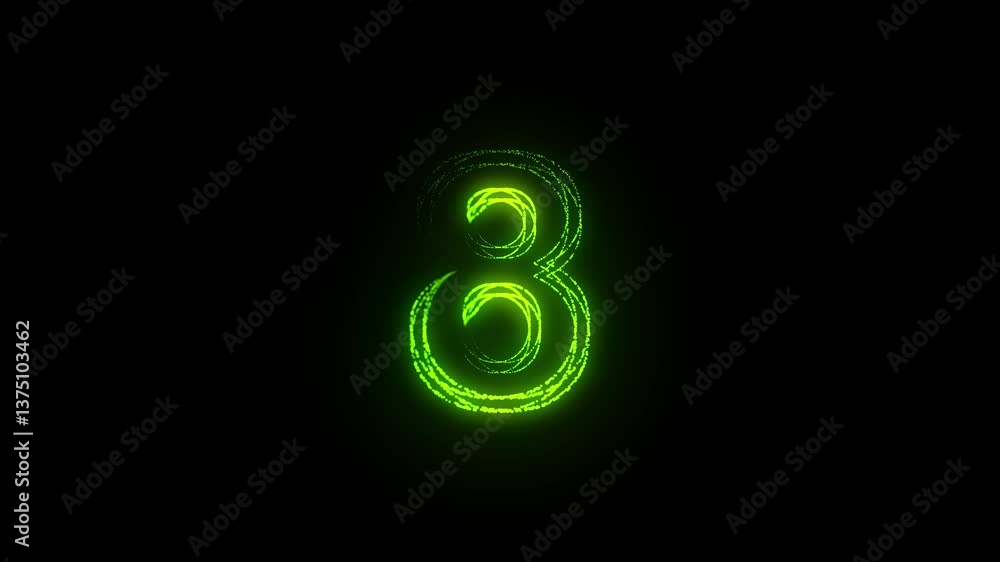 Number 8 Line Trail Text Effect Animation Number 8 Line Trail Text Effect Animation