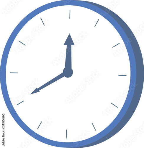 Wall clock countdown time vector illustration