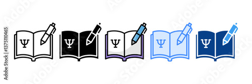 Therapy Notes Icon Set Multiple Style Collection