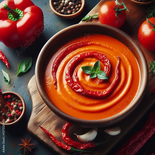 Roasted Red Pepper Soup A smooth creamy soup made with roasted r