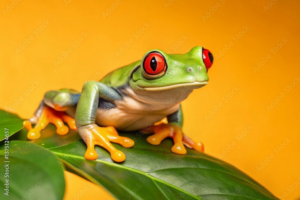 Obraz premium Red eye frog in the forest