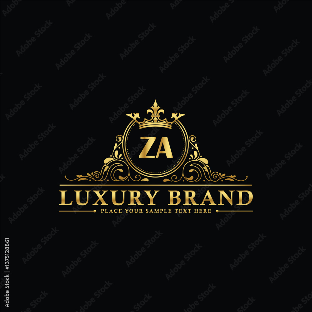 Fototapeta premium ZA creative luxury Logo