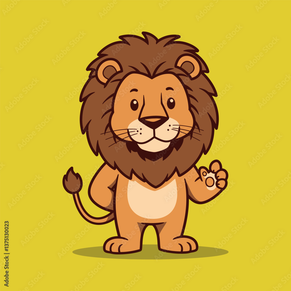 Fototapeta premium lion cartoon character