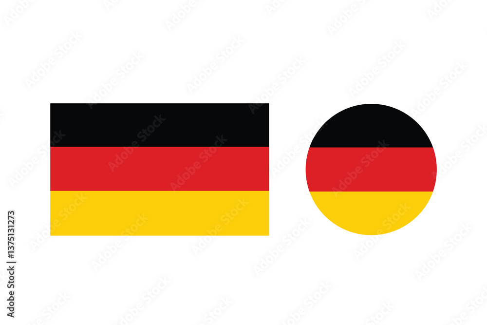 Fototapeta premium Flag of Germany vector icon set illustration on white background.